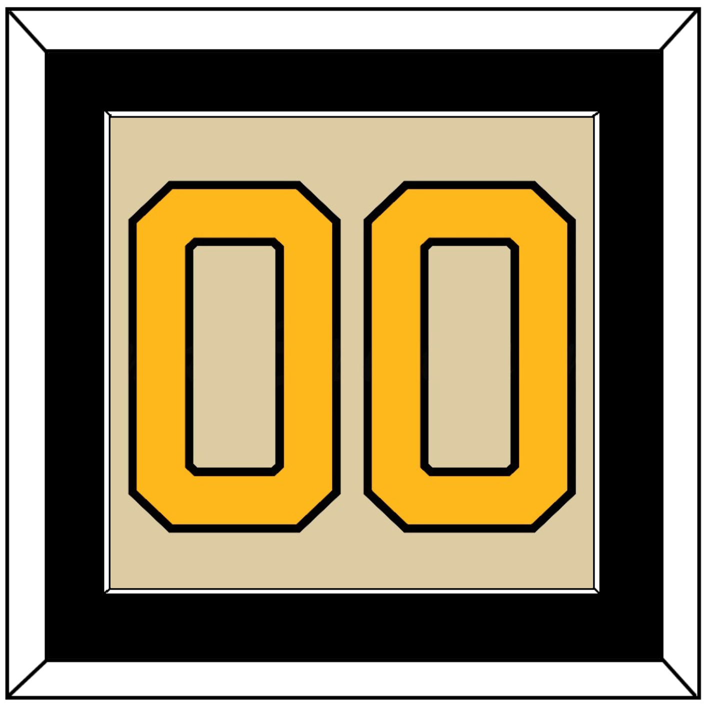 Pittsburgh Number (Back) - 2023 Winter Classic Tan - Essential Tier 2