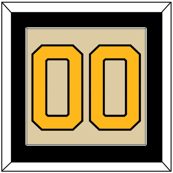 Pittsburgh Number (Back) - 2023 Winter Classic Tan - Single Mat 2