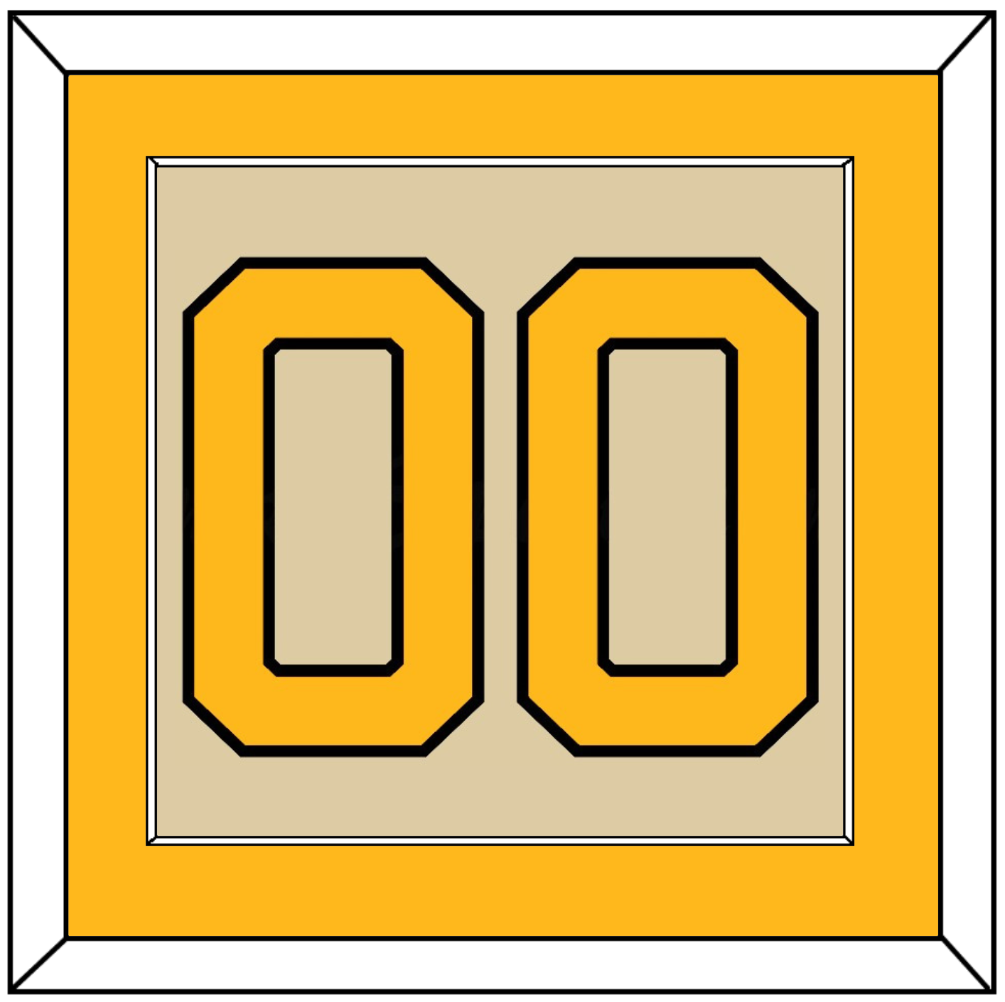 Pittsburgh Number (Back) - 2023 Winter Classic Tan - Essential Tier 3