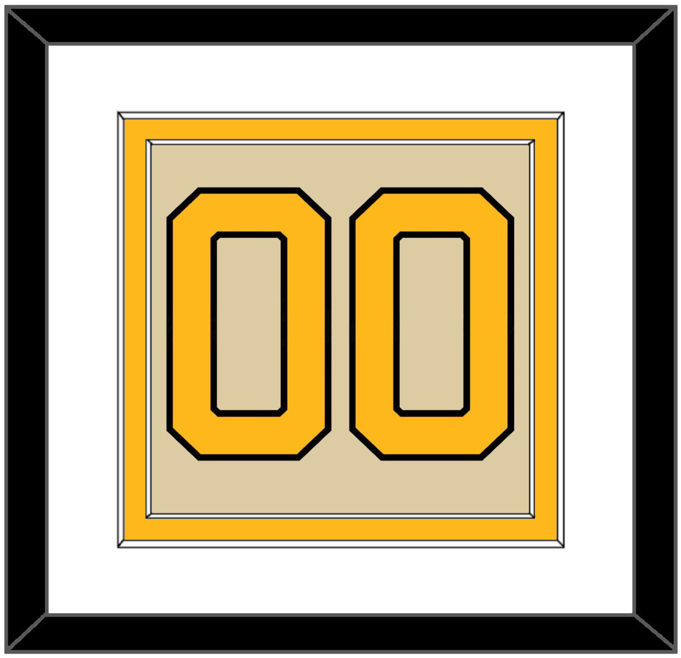 Pittsburgh Number (Back) - 2023 Winter Classic Tan - Signature Tier 1