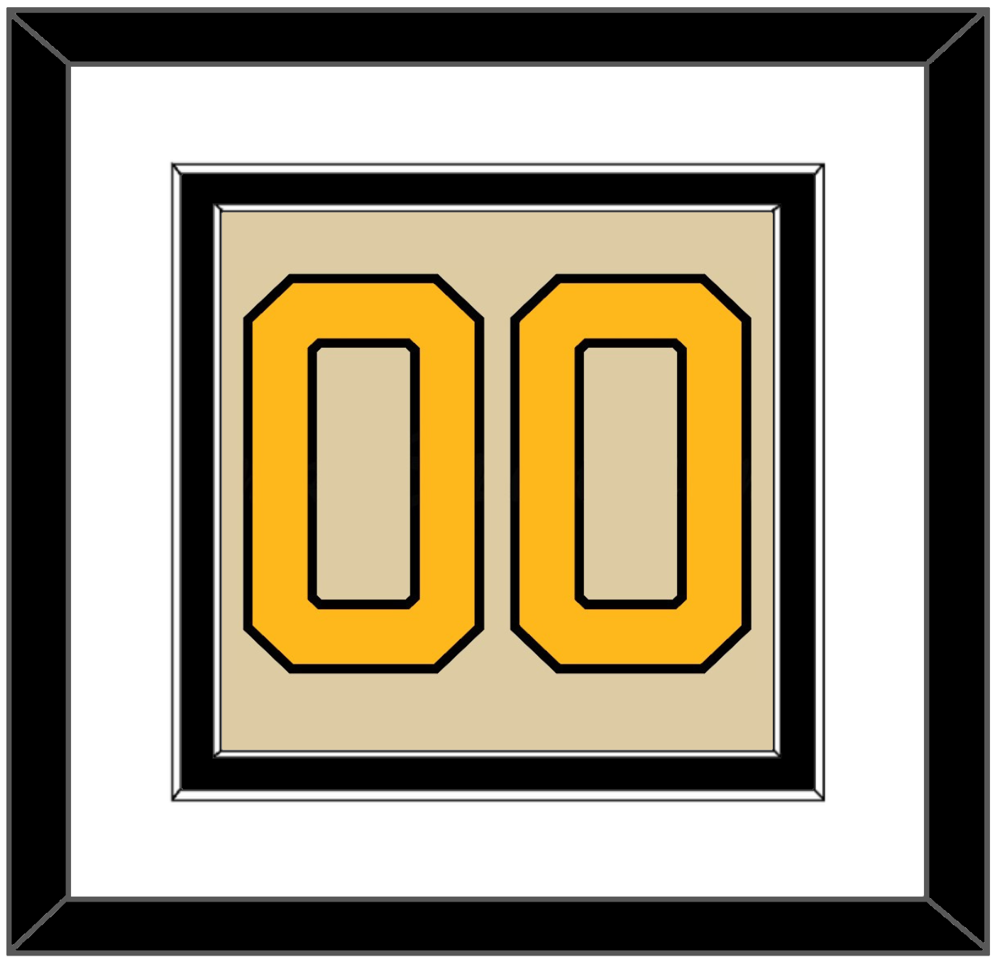 Pittsburgh Number (Back) - 2023 Winter Classic Tan - Signature Tier 2