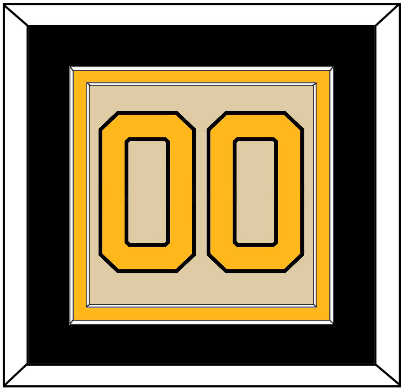 Pittsburgh Number (Back) - 2023 Winter Classic Tan - Signature Tier 3