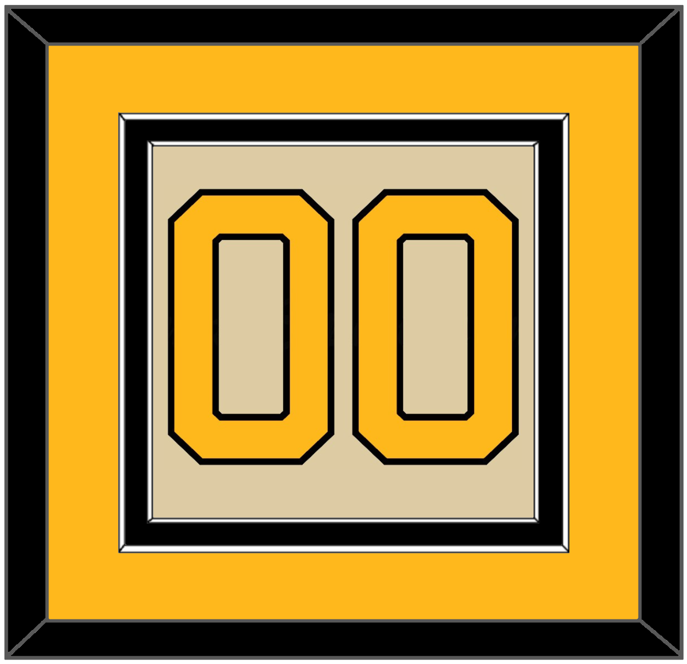 Pittsburgh Number (Back) - 2023 Winter Classic Tan - Signature Tier 4