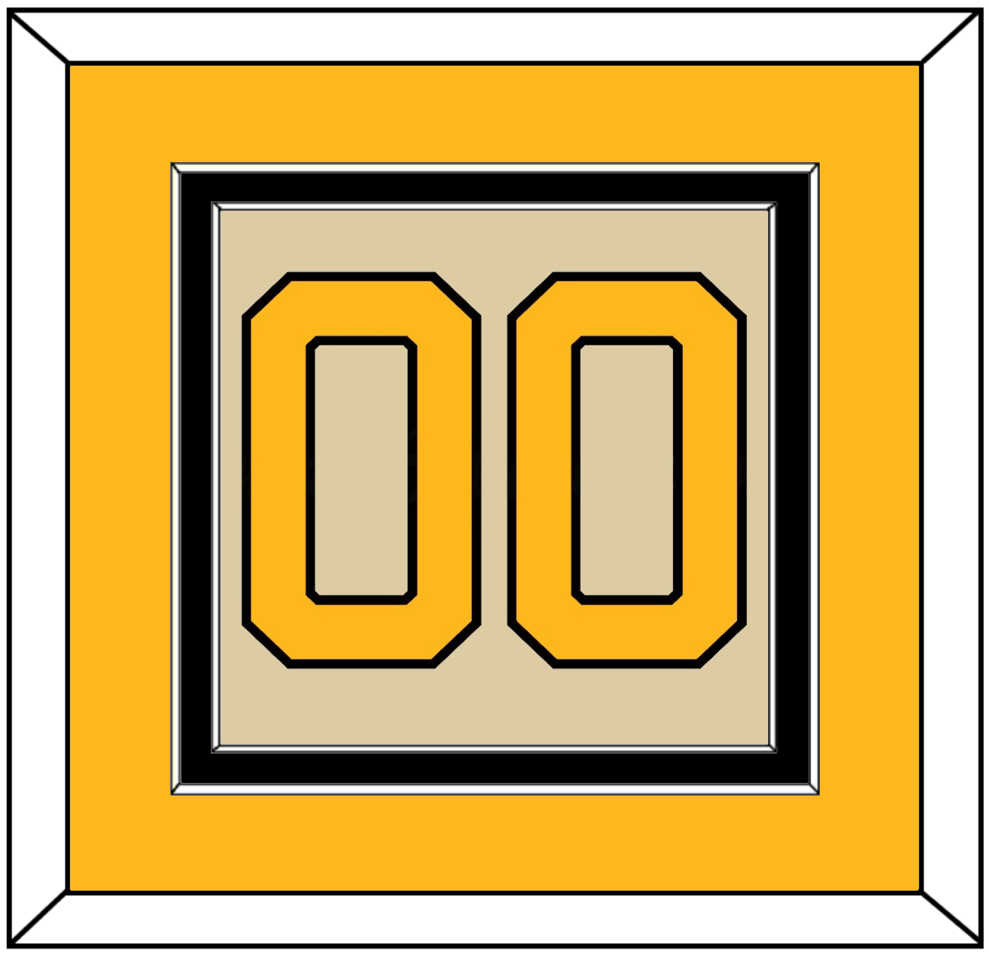 Pittsburgh Number (Back) - 2023 Winter Classic Tan - Signature Tier 4