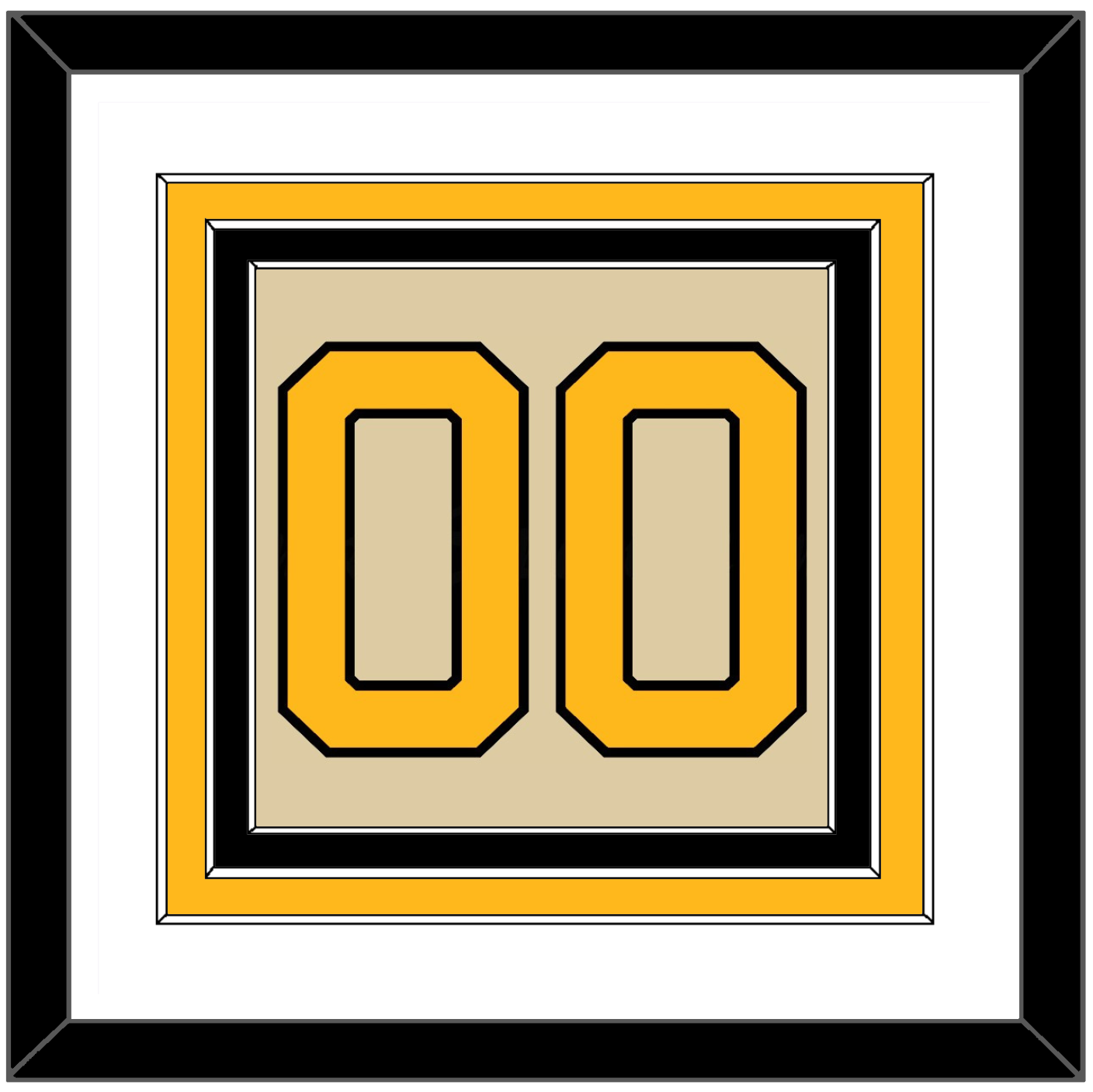 Pittsburgh Number (Back) - 2023 Winter Classic Tan - Premier Tier 1