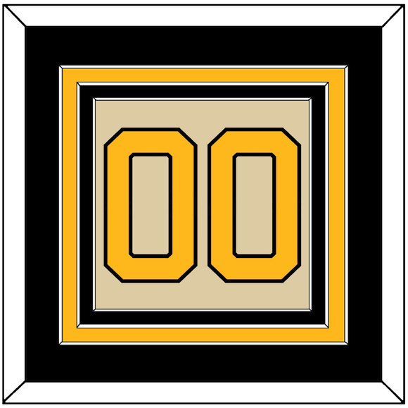 Pittsburgh Number (Back) - 2023 Winter Classic Tan - Triple Mat 3