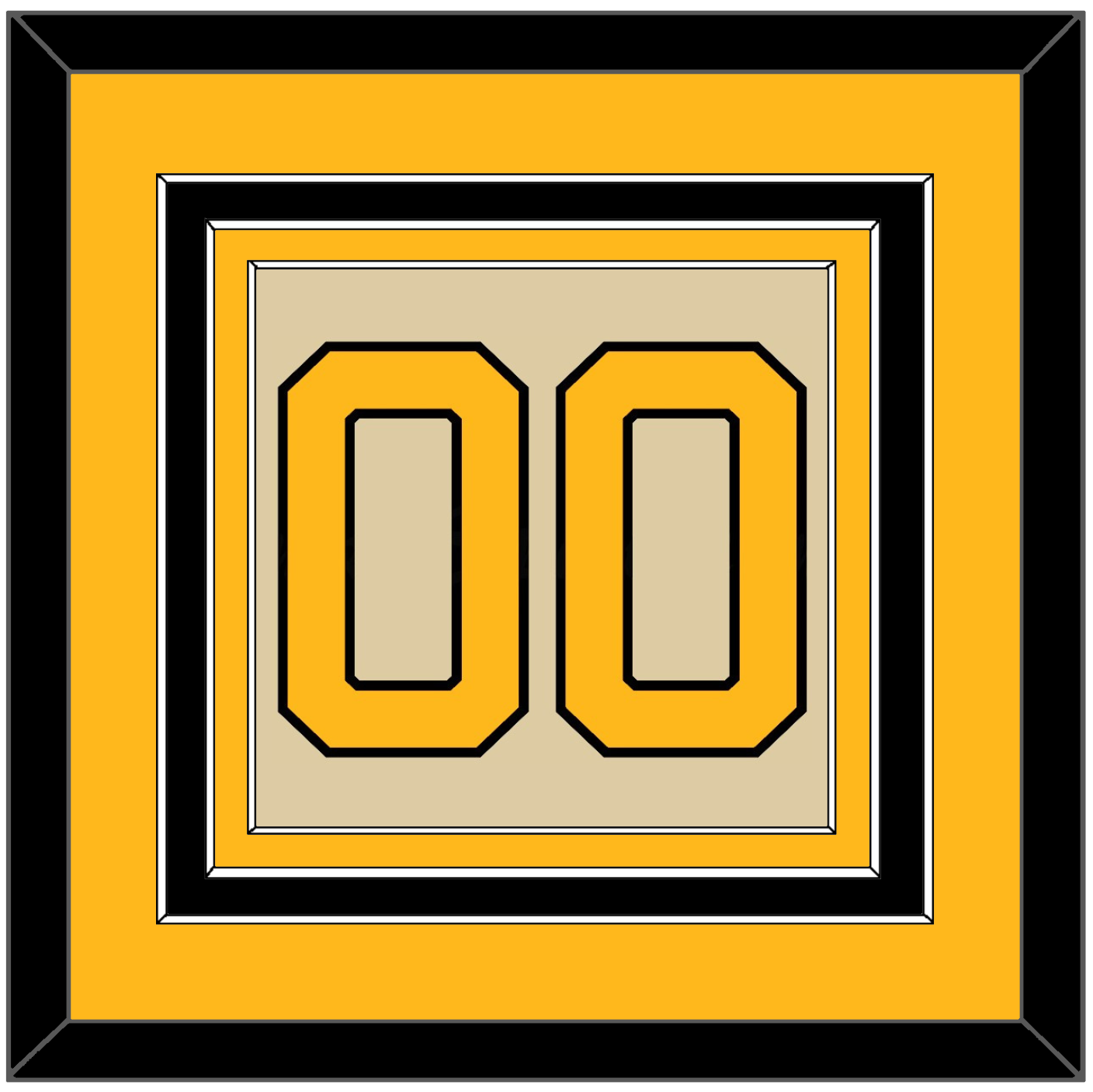 Pittsburgh Number (Back) - 2023 Winter Classic Tan - Premier Tier 4