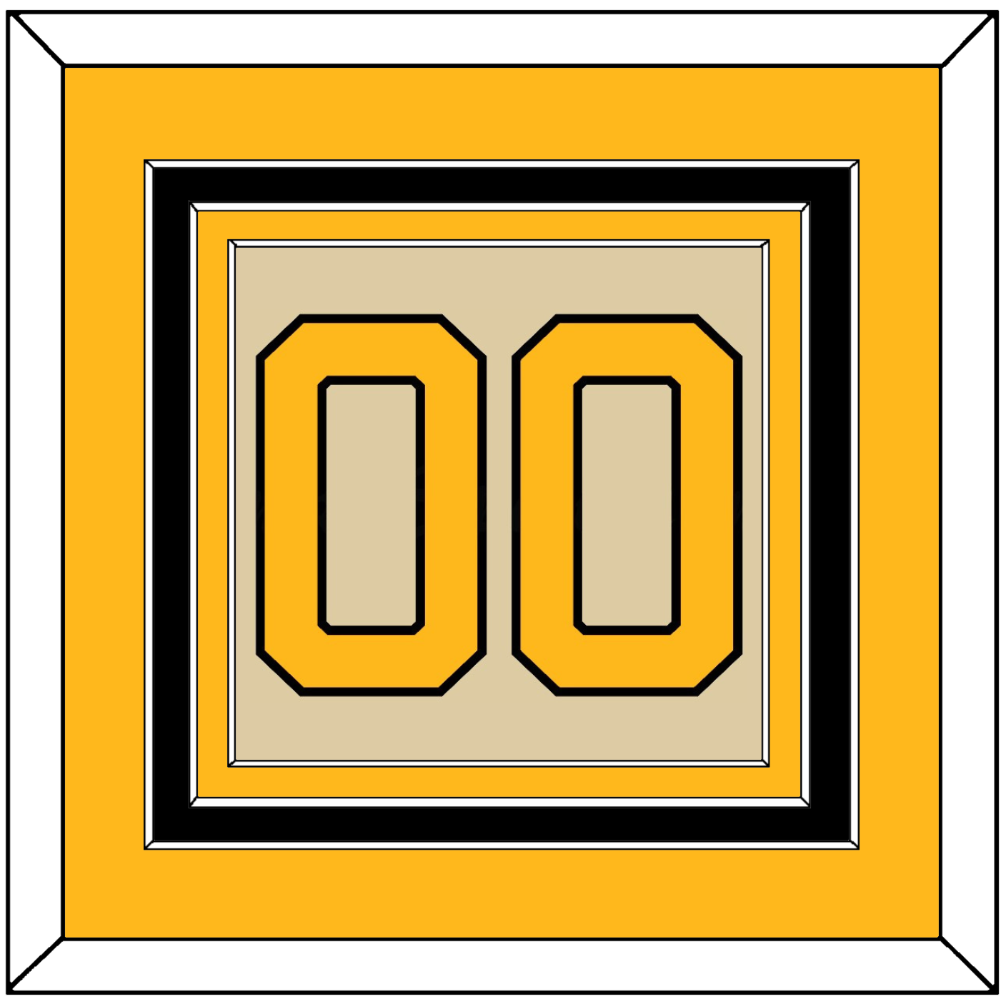 Pittsburgh Number (Back) - 2023 Winter Classic Tan - Premier Tier 4