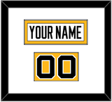 Pittsburgh Nameplate & Number (Shoulder) - Road White - Single Mat 1