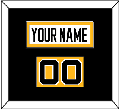 Pittsburgh Nameplate & Number (Shoulder) - Road White - Essential Tier 2