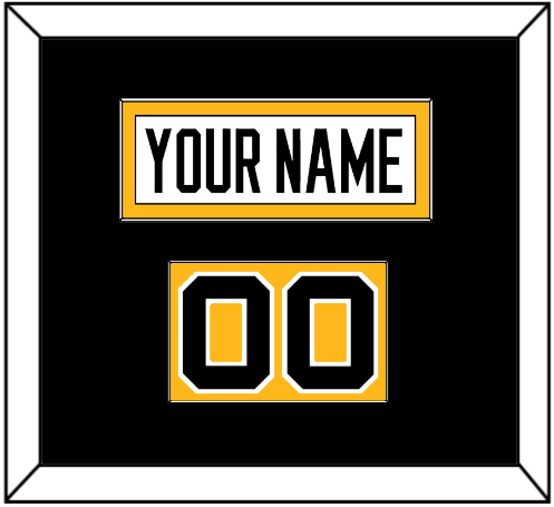 Pittsburgh Nameplate & Number (Shoulder) - Road White - Single Mat 2