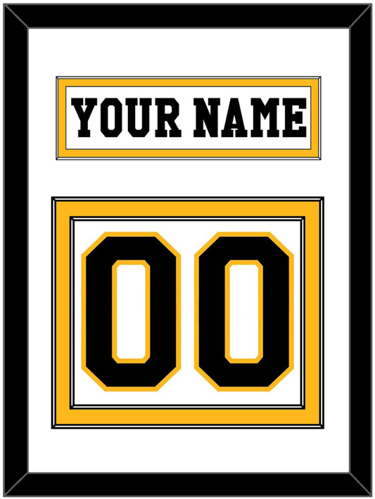Pittsburgh Nameplate & Number (Back) - Home White (1984-1988) - Signature Tier 1