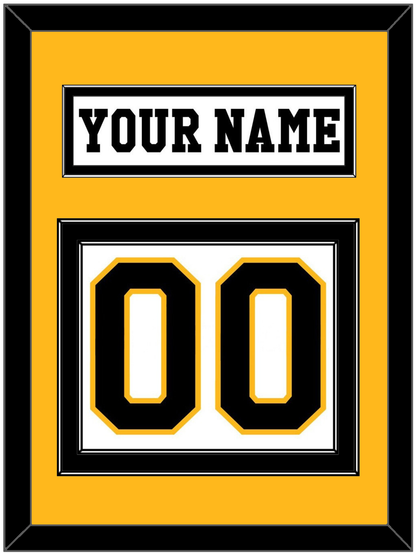 Pittsburgh Nameplate & Number (Back) - Home White (1984-1988) - Signature Tier 3