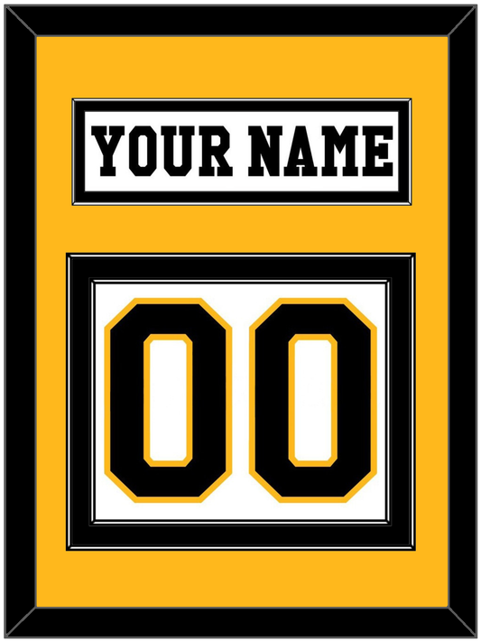 Pittsburgh Nameplate & Number (Back) - Home White (1984-1988) - Signature Tier 3