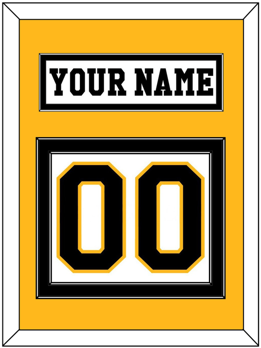 Pittsburgh Nameplate & Number (Back) - Home White (1984-1988) - Signature Tier 3