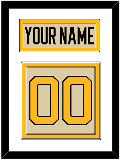 Pittsburgh Nameplate & Number (Back) - 2023 Winter Classic Tan - Signature Tier 1