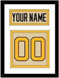 Pittsburgh Nameplate & Number (Back) - 2023 Winter Classic Tan - Double Mat 1