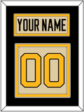 Pittsburgh Nameplate & Number (Back) - 2023 Winter Classic Tan - Double Mat 3