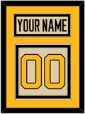 Pittsburgh Nameplate & Number (Back) - 2023 Winter Classic Tan - Double Mat 4