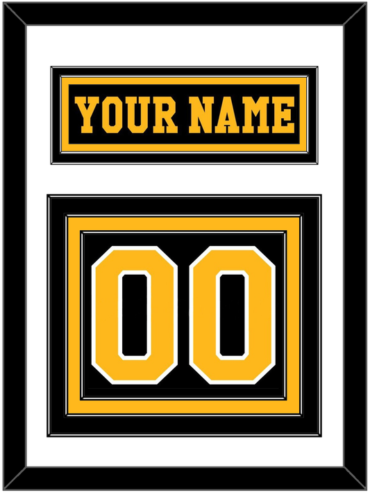 Pittsburgh Nameplate & Number (Back) - Road Black (1984-1988) - Premier Tier 1