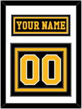 Pittsburgh Nameplate & Number (Back) - Road Black (1984-1988) - Triple Mat 1