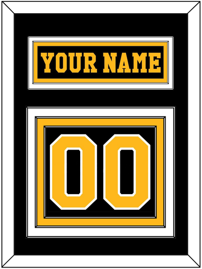 Pittsburgh Nameplate & Number (Back) - Road Black (1984-1988) - Premier Tier 2