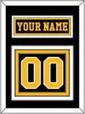 Pittsburgh Nameplate & Number (Back) - Road Black (1984-1988) - Triple Mat 2