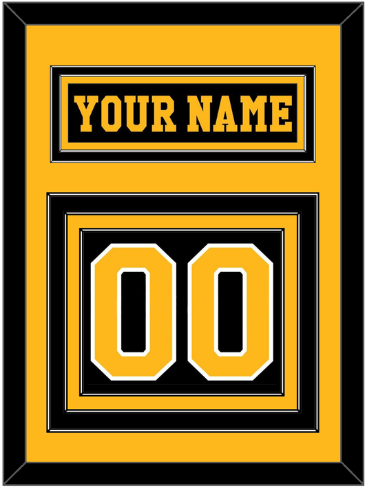 Pittsburgh Nameplate & Number (Back) - Road Black (1984-1988) - Premier Tier 3