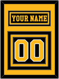Pittsburgh Nameplate & Number (Back) - Road Black (1984-1988) - Triple Mat 3
