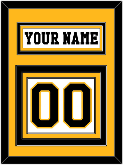 Pittsburgh Nameplate & Number (Back) - Home White (1984-1988) - Premier Tier 3