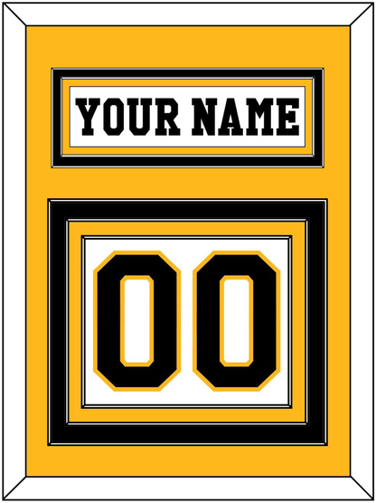 Pittsburgh Nameplate & Number (Back) - Home White (1984-1988) - Premier Tier 3