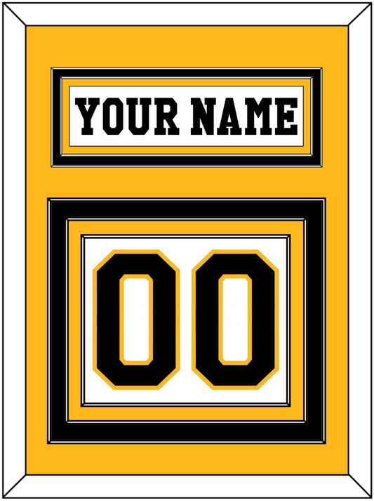 Pittsburgh Nameplate & Number (Back) - Home White (1984-1988) - Premier Tier 3