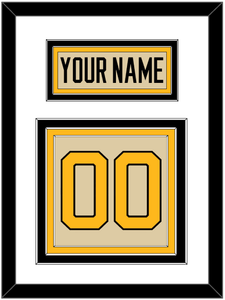 Pittsburgh Nameplate & Number (Back) - 2023 Winter Classic Tan - Triple Mat 1