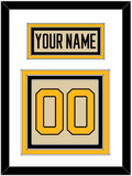 Pittsburgh Nameplate & Number (Back) - 2023 Winter Classic Tan - Triple Mat 2