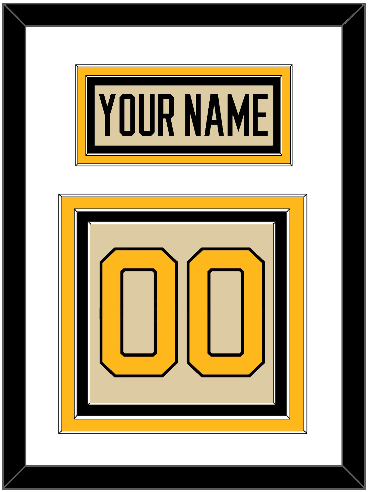 Pittsburgh Outdoor Game Nameplate & Full-Size Number - Split