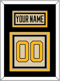 Pittsburgh Nameplate & Number (Back) - 2023 Winter Classic Tan - Triple Mat 3