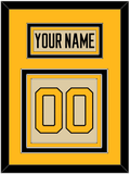 Pittsburgh Nameplate & Number (Back) - 2023 Winter Classic Tan - Triple Mat 4