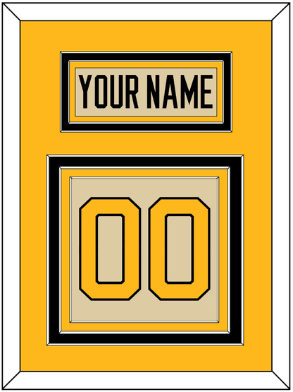 Pittsburgh Nameplate & Number (Back) - 2023 Winter Classic Tan - Premier Tier 4