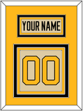 Pittsburgh Nameplate & Number (Back) - 2023 Winter Classic Tan - Triple Mat 4