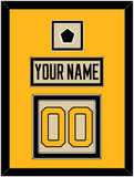 Pittsburgh Nameplate & Number (Back) With Jersey Patch - 2023 Winter Classic Tan - Double Mat 4