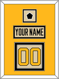 Pittsburgh Nameplate & Number (Back) With Jersey Patch - 2023 Winter Classic Tan - Double Mat 4