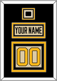 Pittsburgh Nameplate & Number (Back) With Jersey Patch - 2023 Winter Classic Tan - Triple Mat 3