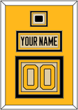 Pittsburgh Nameplate & Number (Back) With Jersey Patch - 2023 Winter Classic Tan - Triple Mat 4