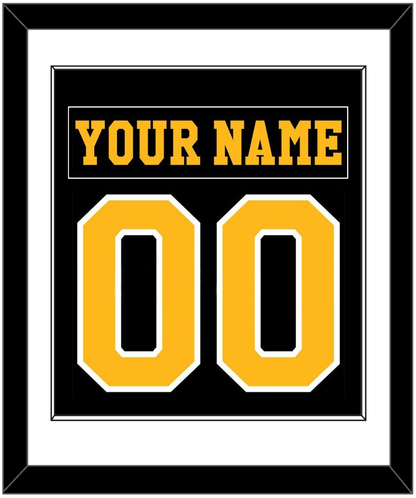 Pittsburgh Nameplate & Number (Back) Combined - Road Black (1984-1988) - Essential Tier 1