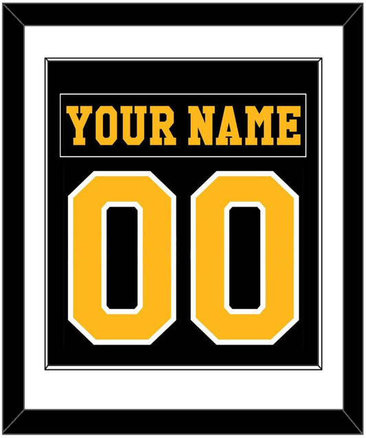 Pittsburgh Nameplate & Number (Back) Combined - Road Black (1984-1988) - Essential Tier 1
