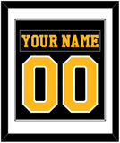 Pittsburgh Nameplate & Number (Back) Combined - Road Black (1984-1988) - Single Mat 1