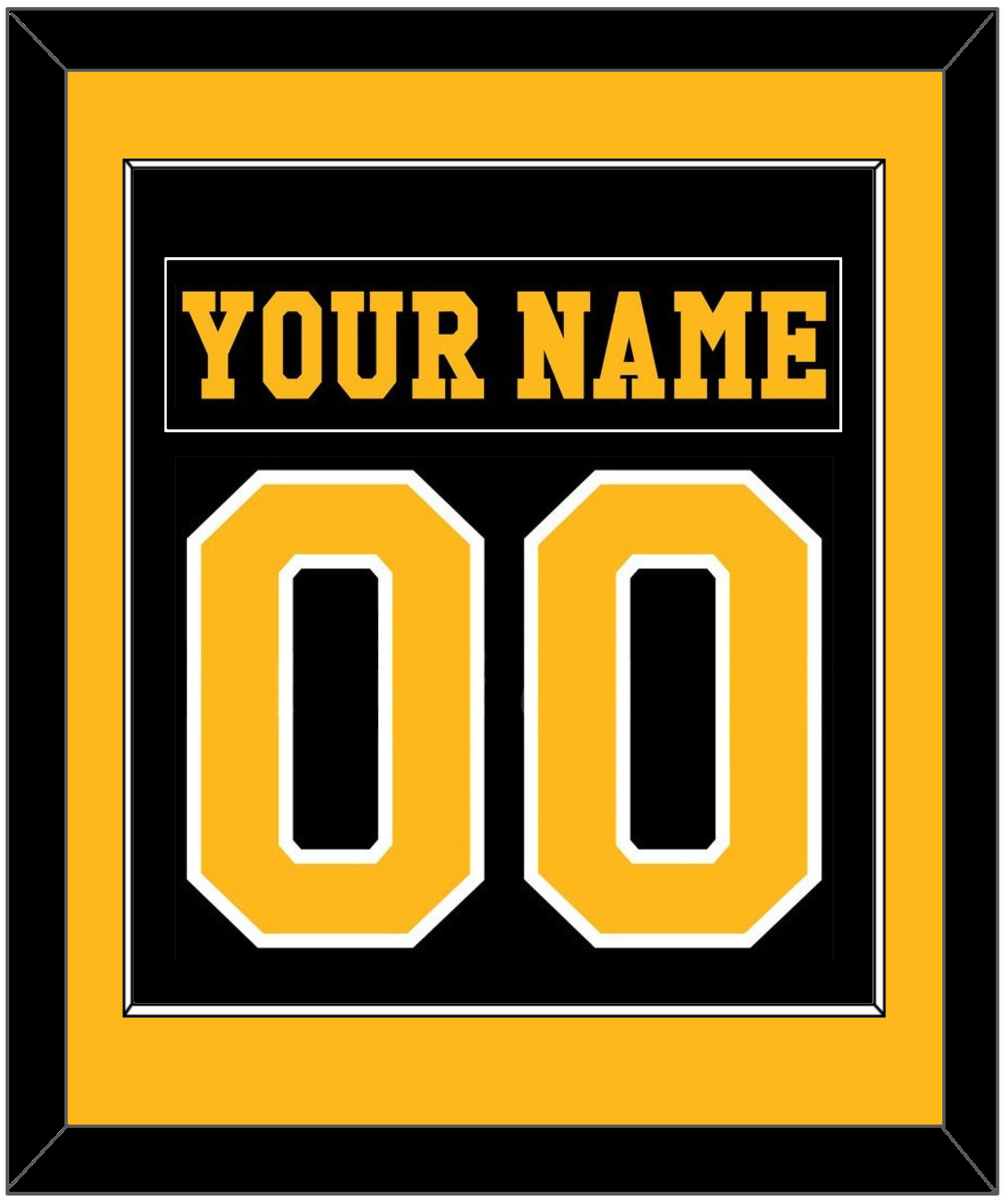 Pittsburgh Nameplate & Number (Back) Combined - Road Black (1984-1988) - Essential Tier 2