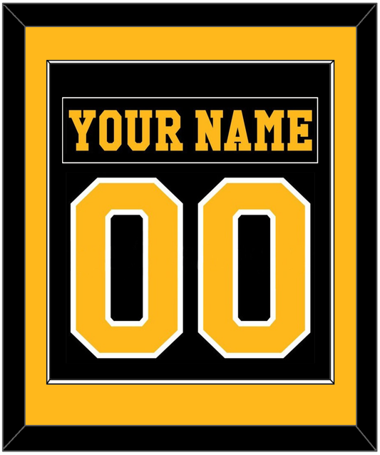 Pittsburgh Nameplate & Number (Back) Combined - Road Black (1984-1988) - Essential Tier 2