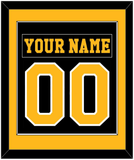 Pittsburgh Nameplate & Number (Back) Combined - Road Black (1984-1988) - Single Mat 2