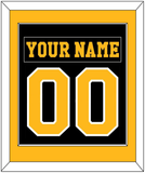 Pittsburgh Nameplate & Number (Back) Combined - Road Black (1984-1988) - Single Mat 2